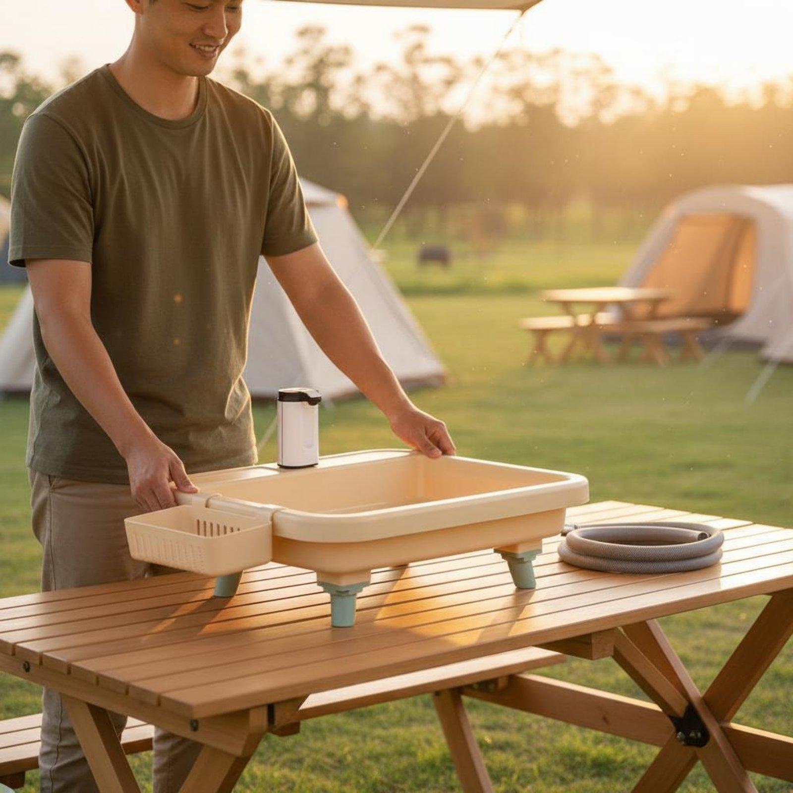 Portable Camping Sink with Bui - Camping review and price