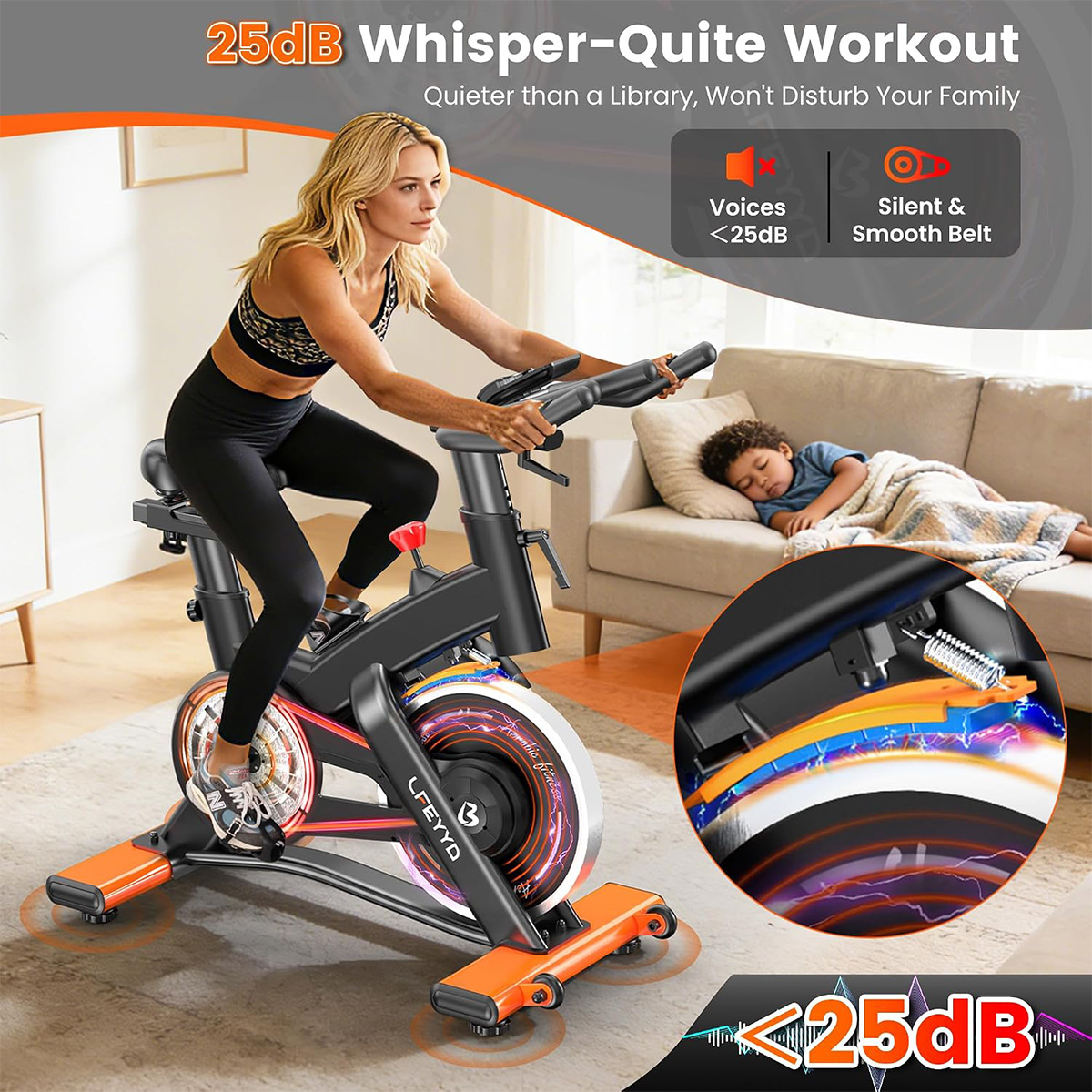 Pooboo Exercise Bike, 400LB Ma - Exercise Bike Magnetic Resistance review and price