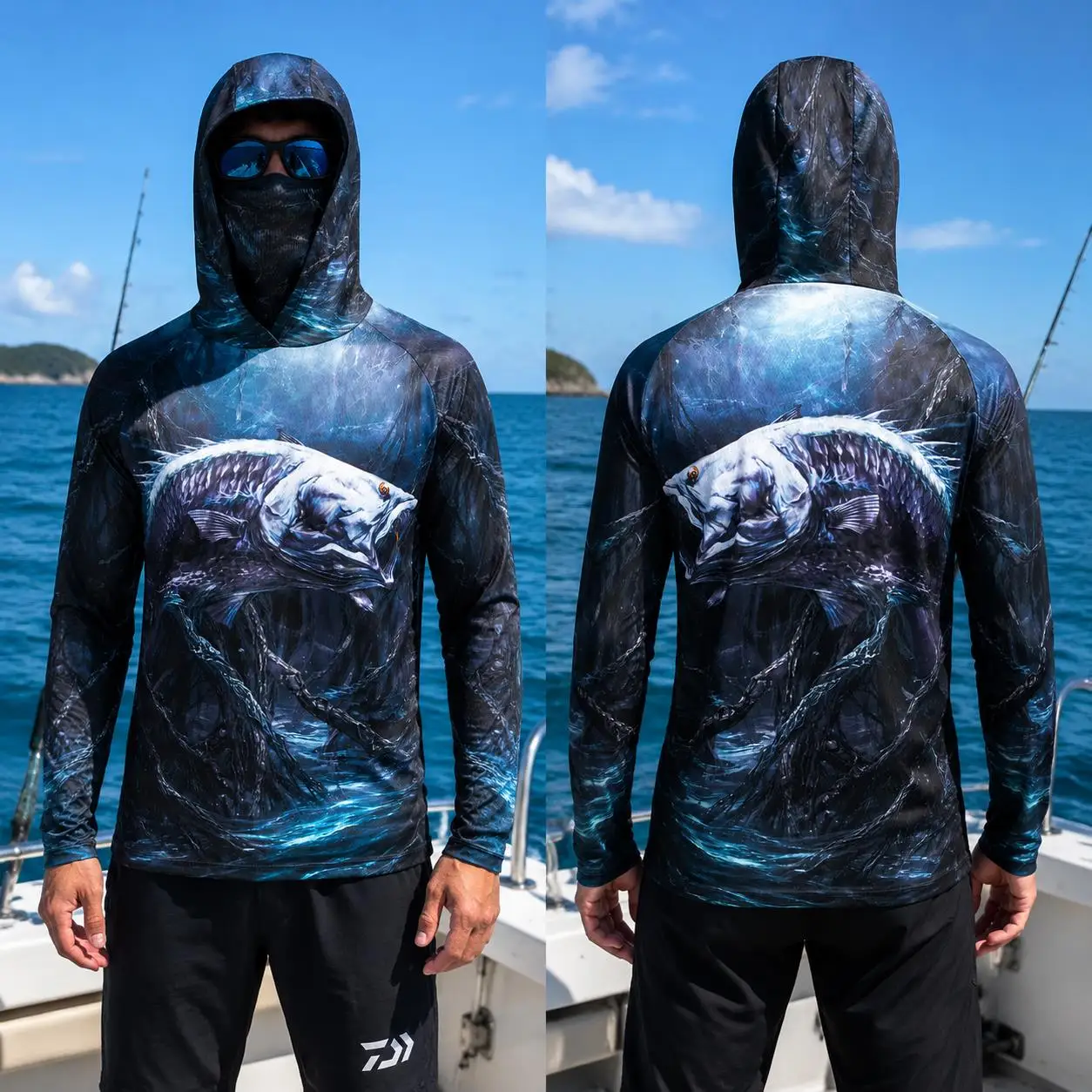 Mens Fishing Hooded Shirt UPF5 - Fishing review and price